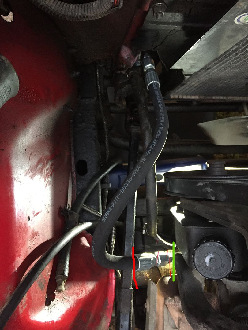 YJ 350 swap power steering lines Jeep Wrangler Forum