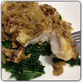 Prosciutto & Fontina Chicken w/ Lemon Mushroom Butter Sauce Prosciutto & Fontina Chicken w/ Lemon Mushroom Butter Sauce