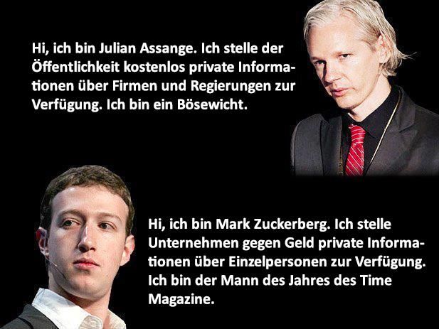 Zuckerberg, Assange