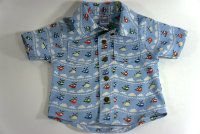 "Helicopters" Size 12m Boys Shirt, optional custom matching diaper