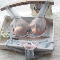 Grecian Lacey Bra Set (Pink & Blue - 70A, 70B, 75A, 75B, 80A, 80B)-Grecian Lacey Bra Set (Pink & Blue - 70A, 70B, 75A, 75B, 80A, 80B)