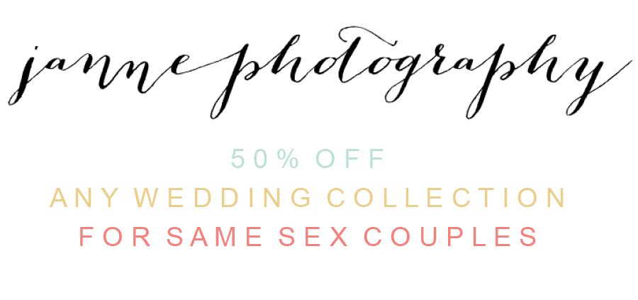 Same Sex Marriage Equality 50 Percent off Photography