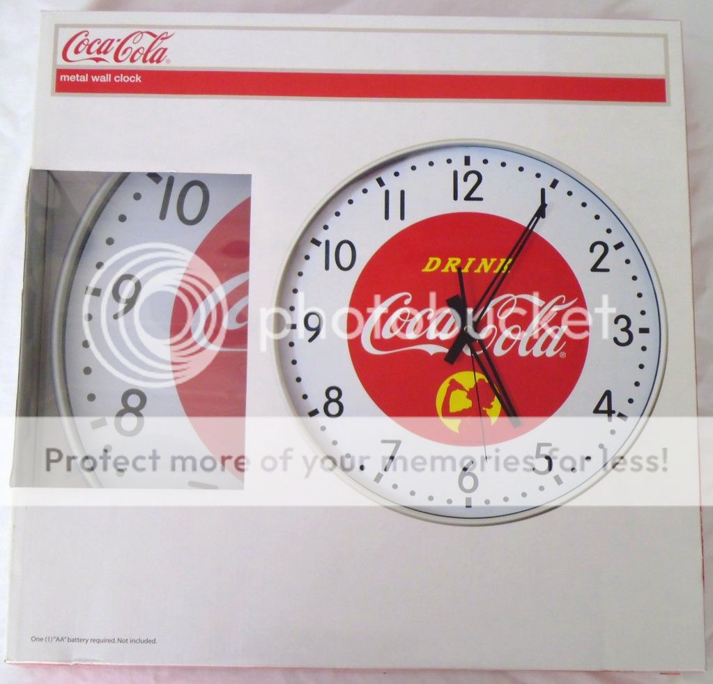 COCA COLA COLLECTION METAL 15 WALL CLOCK SILHOUETTE OF LADY DRINKING COCA COLA  